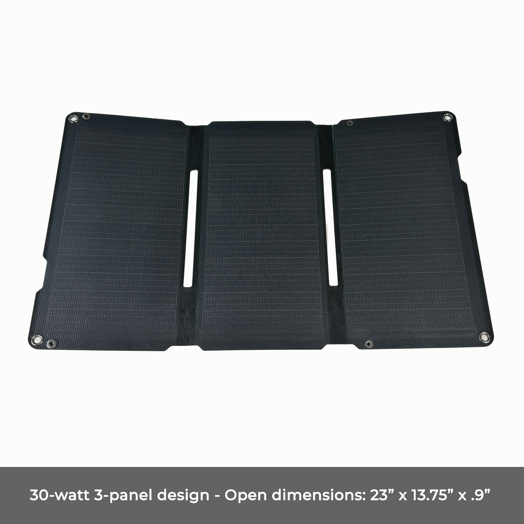 30 Watt Minimalist 3-panel Folding Solar Panel