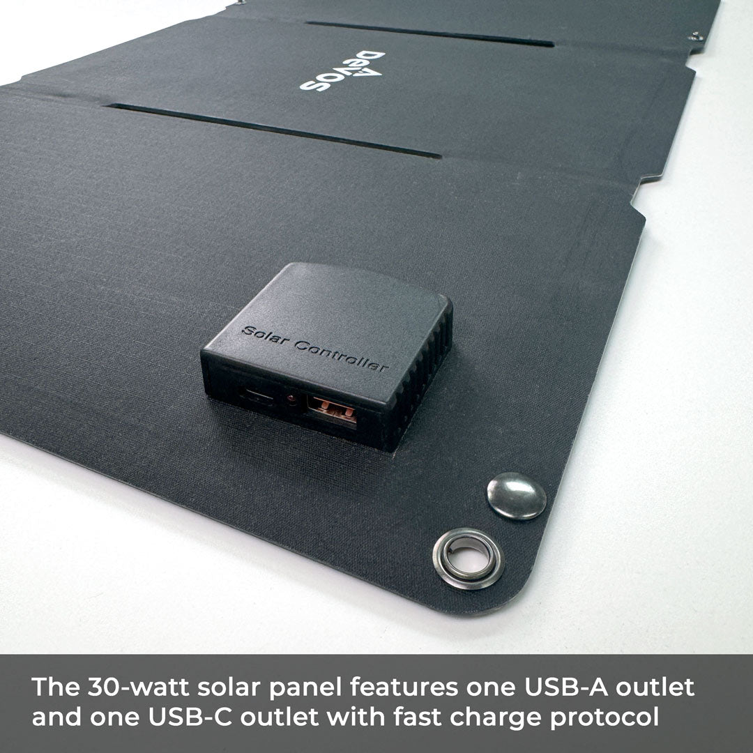 30 Watt Minimalist 3-panel Folding Solar Panel